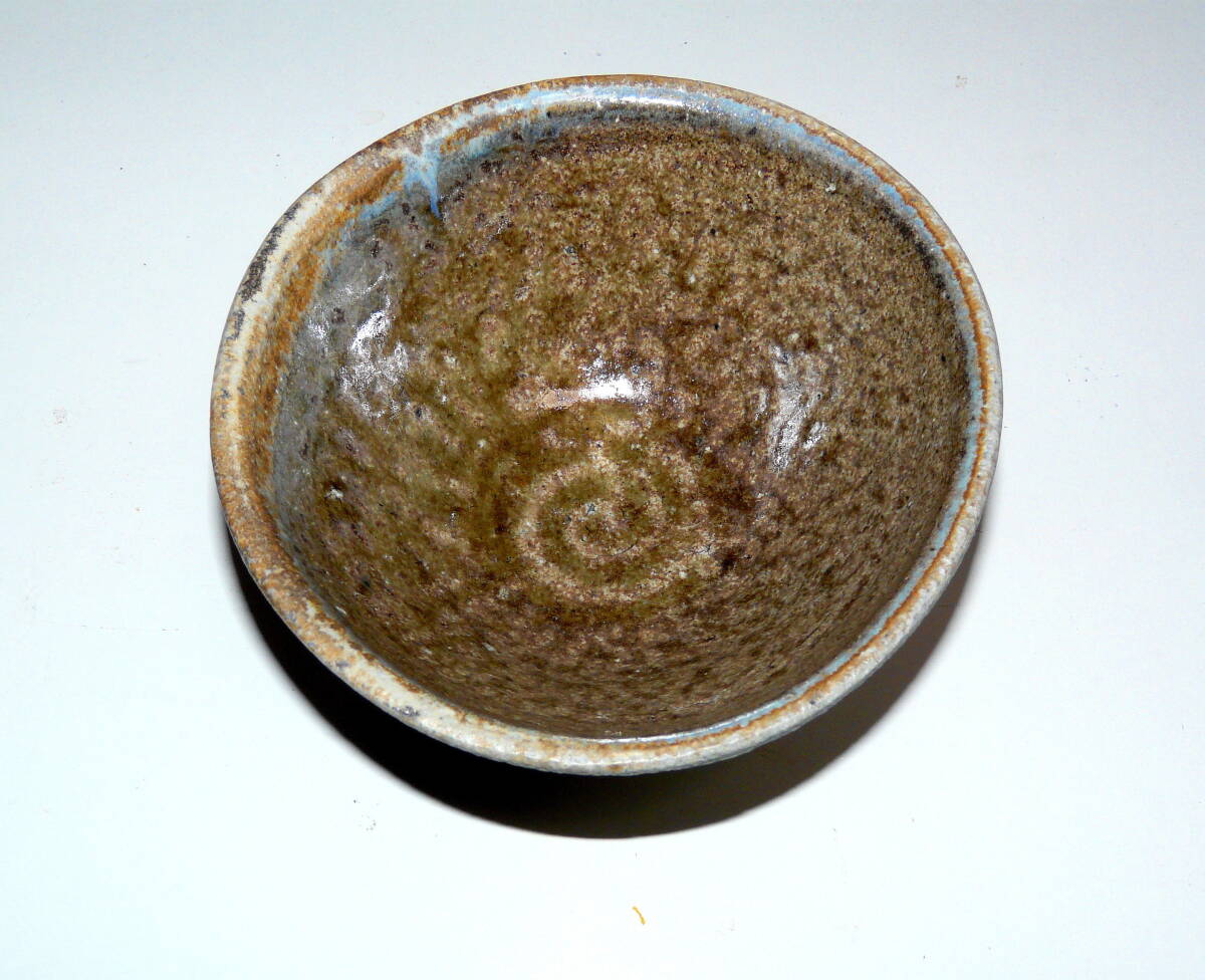  Echizen ..... .[ внутри поверхность море .( намеко ). вне поверхность .. глазурь . чашка ] дерево с ящиком Ⅰ шт ( немедленная покупка OK)