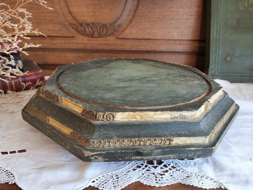 フランス アンティーク 大きい　木製 ディスプレイ 台座 １９世紀_画像8