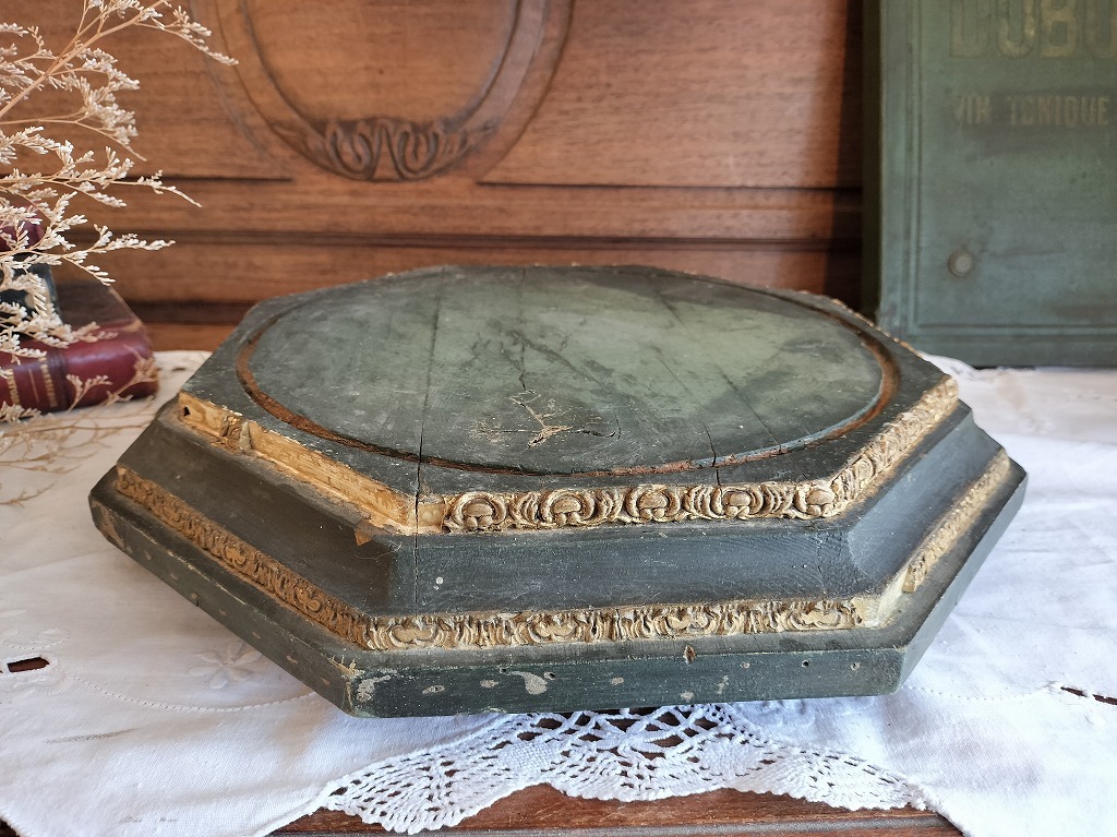 フランス アンティーク 大きい　木製 ディスプレイ 台座 １９世紀_画像6