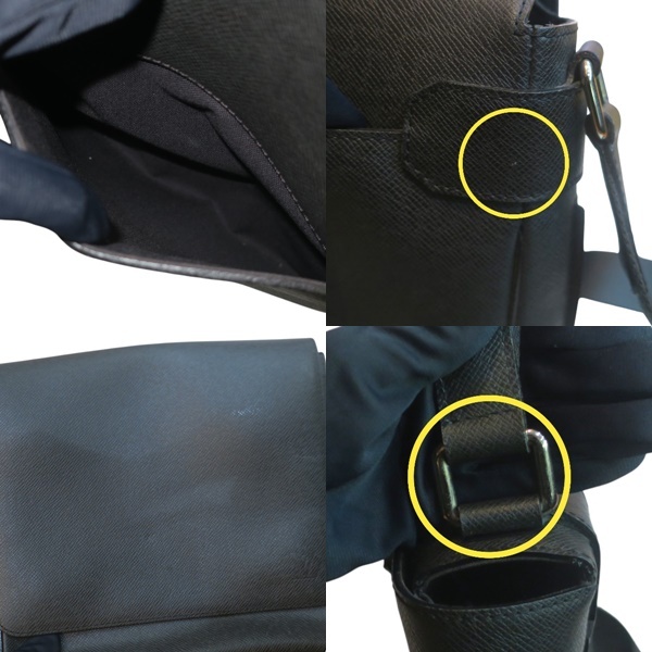 LOUIS VUITTON ルイヴィトン M32852 ロマンPM タイガ レザー ショルダーバッグ 【送料無料】中古品 used AB_画像8