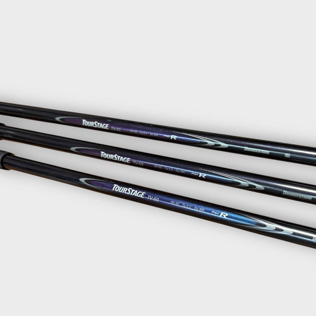 ゴルフクラブ フェアウェイウッド ドライバー BRIDGESTONE ツアーステージ ViQF カーボンシャフト 3本セット 3,5,7 1000円スタート_画像4