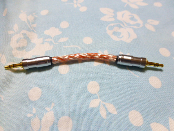 オーグライン +pt 撚り線 16芯 構成 mini-mini ケーブル 3.5-3.5 IC ライン入力 ( 4.4mm5極 - 4.4mm5極 変更可能) ポータブルアンプ_画像1