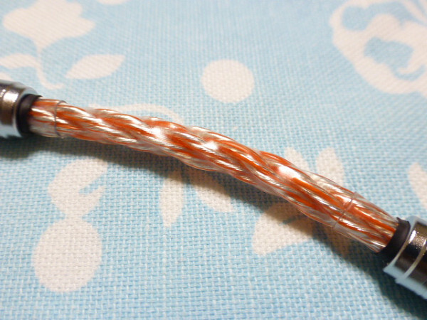 オーグライン +pt 撚り線 16芯 構成 mini-mini ケーブル 3.5-3.5 IC ライン入力 ( 4.4mm5極 - 4.4mm5極 変更可能) ポータブルアンプ_画像3