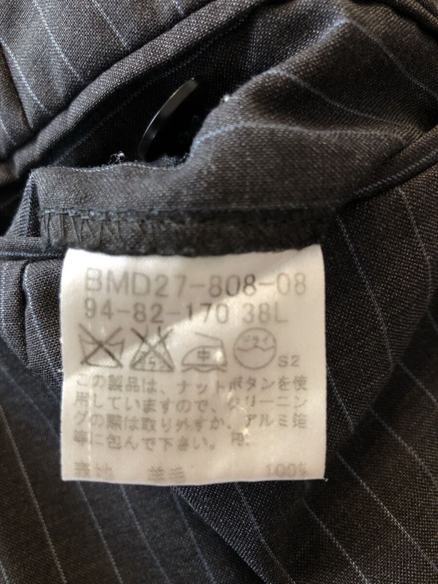 　バーバリー スーツ上下 38L 本切羽　クリーニング済　美品_画像10