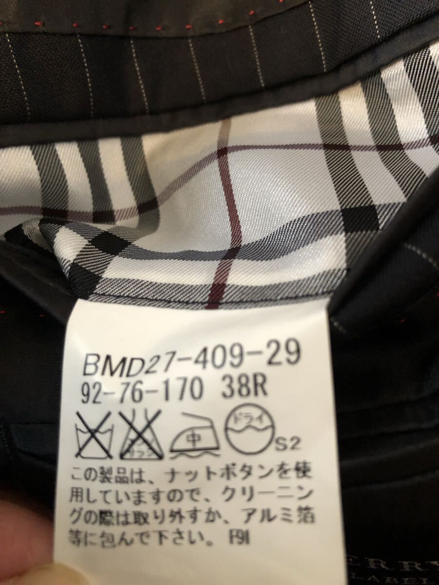 　バーバリー スーツ上下 38R 本切羽　クリーニング済　美品_画像4