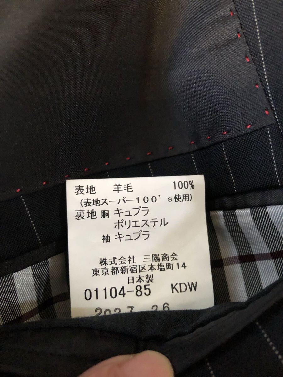　バーバリー スーツ上下 38R 本切羽　クリーニング済　美品_画像5