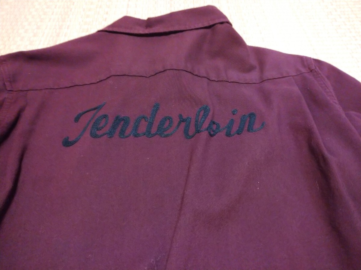 TENDERLOIN テンダーロイン ボーリングシャツ　オープンカラー シャツ　 長袖　ワイン　ボルドー　バーガンディー_画像7