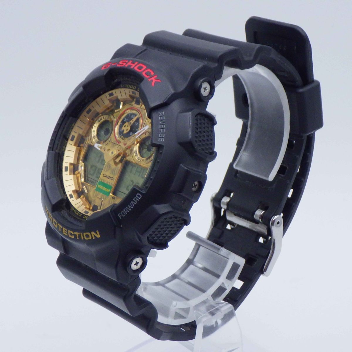 495337【1円スタート】CASIO カシオ 稼動品 GA-100TMN G-SHOCK まねきねこ アナデジ メンズ 時計 クォーツ ケース50mm_画像2