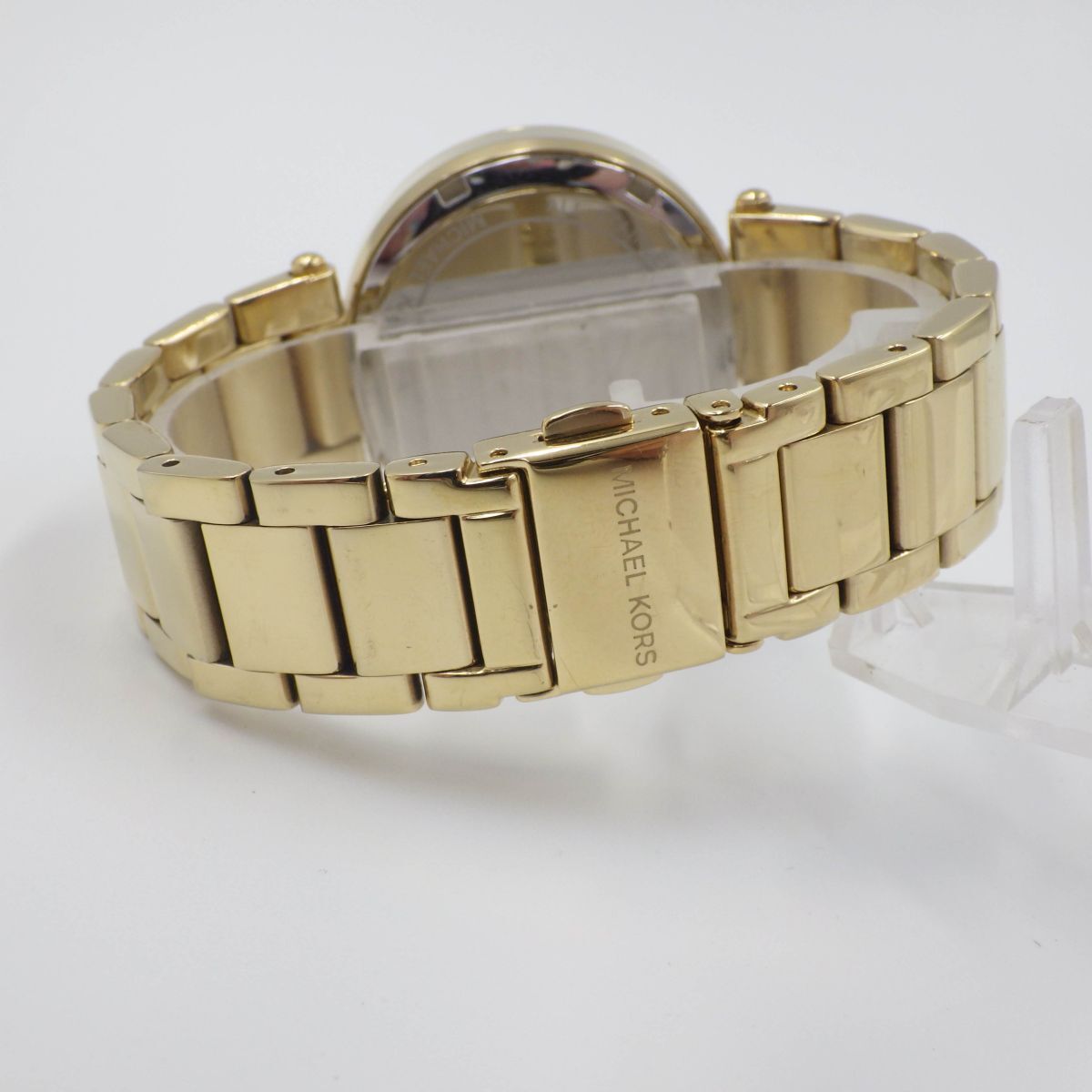 497560【1円スタート】MICHAEL KORS マイケルコース 稼動品 MK-6351 ストーンベゼル レディース 時計 クォーツ ケース33mm_画像4