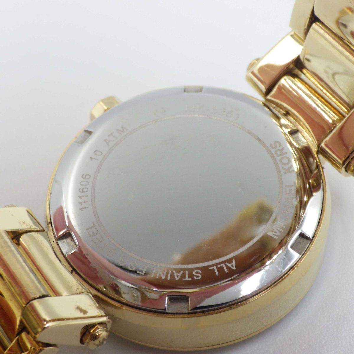 497560【1円スタート】MICHAEL KORS マイケルコース 稼動品 MK-6351 ストーンベゼル レディース 時計 クォーツ ケース33mm_画像5