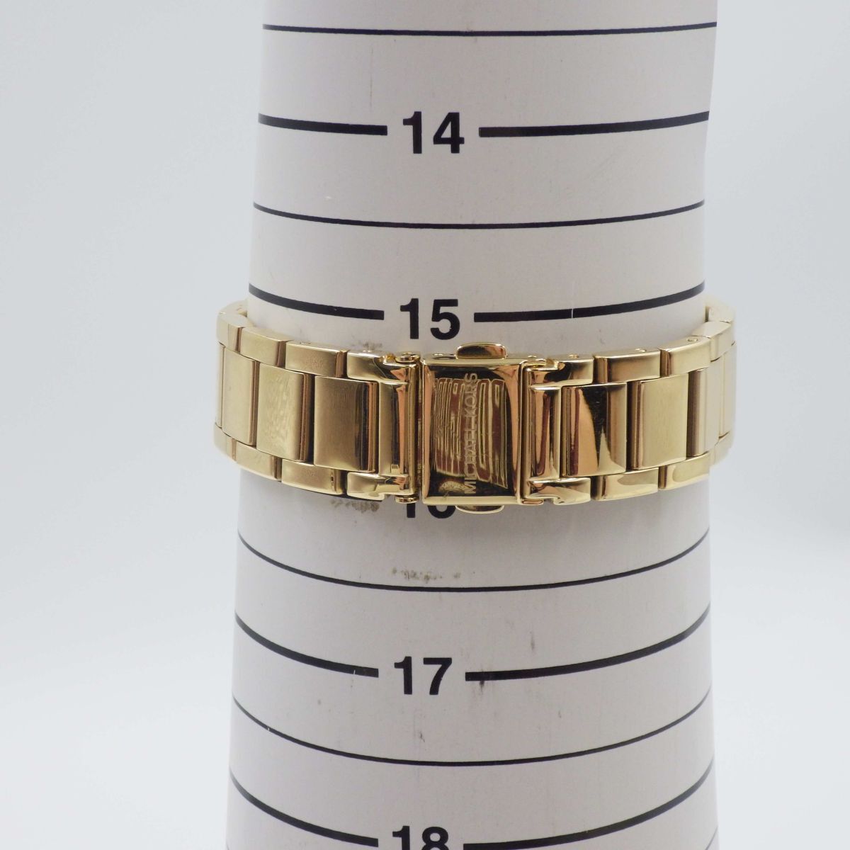 497560【1円スタート】MICHAEL KORS マイケルコース 稼動品 MK-6351 ストーンベゼル レディース 時計 クォーツ ケース33mm_画像9