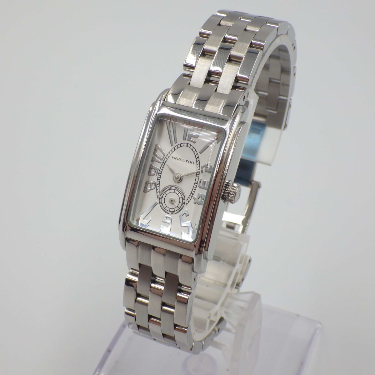 499710【1円スタート】HAMILTON ハミルトン 稼動品 980.153 H112110 アードモア スモセコ レディース 時計 クォーツ ケース19mm