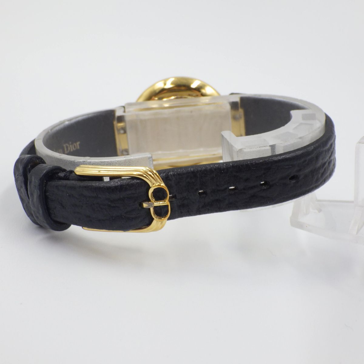 504149[1 иен старт ]Christian Dior Dior работа товар 46-153-3 Bagira черный moon женский часы кварц кейс 26mm