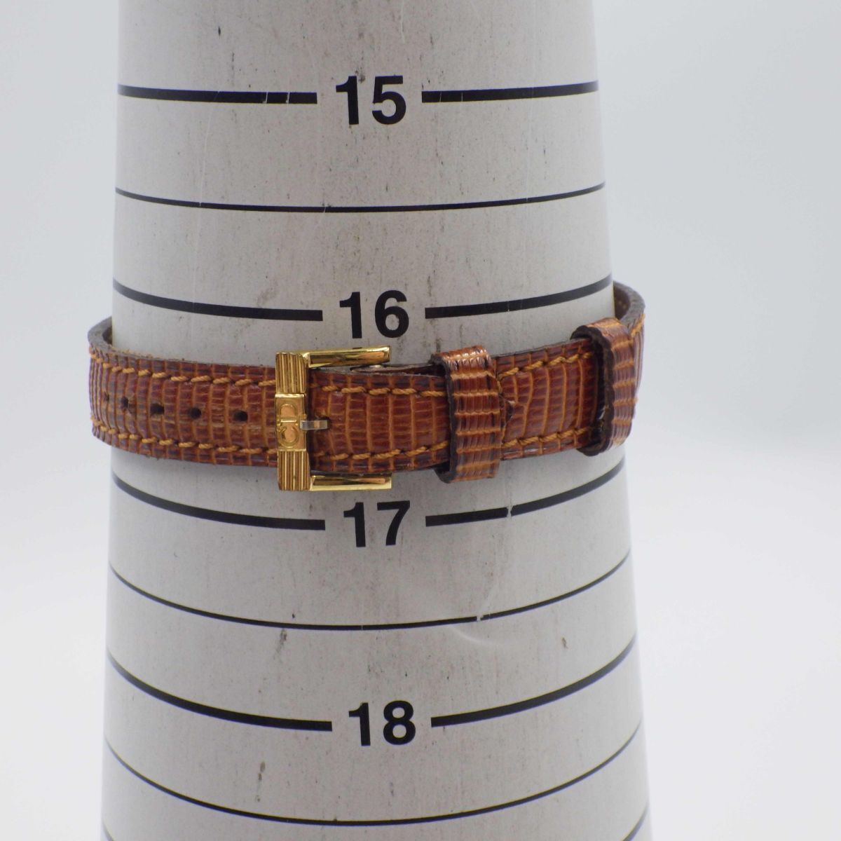 490958[1 иен старт ]Christian Dior Dior работа товар 48.122.2 Gold dial Date женский часы кварц кейс 24mm