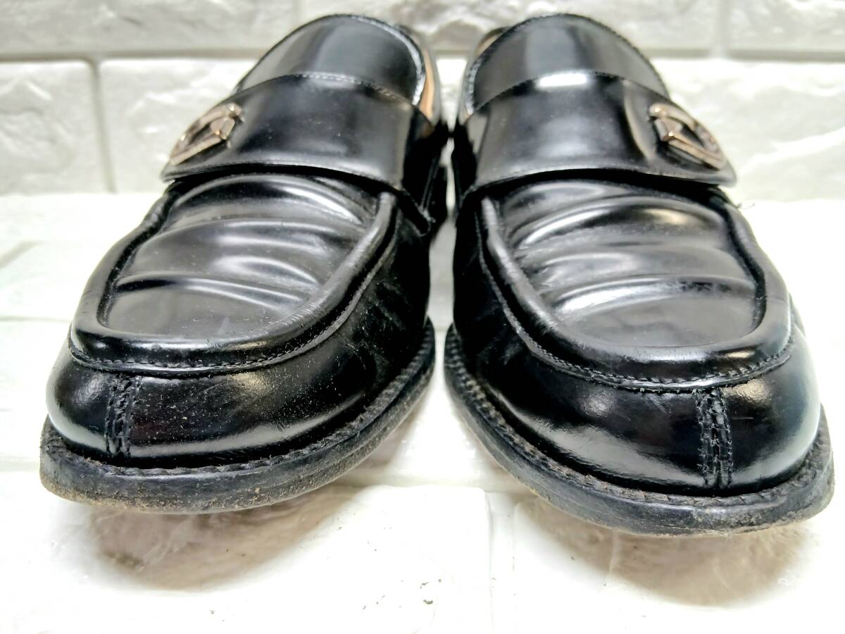 n384 GUCCI ホースビットローファー (37) 轡 黒 _画像5