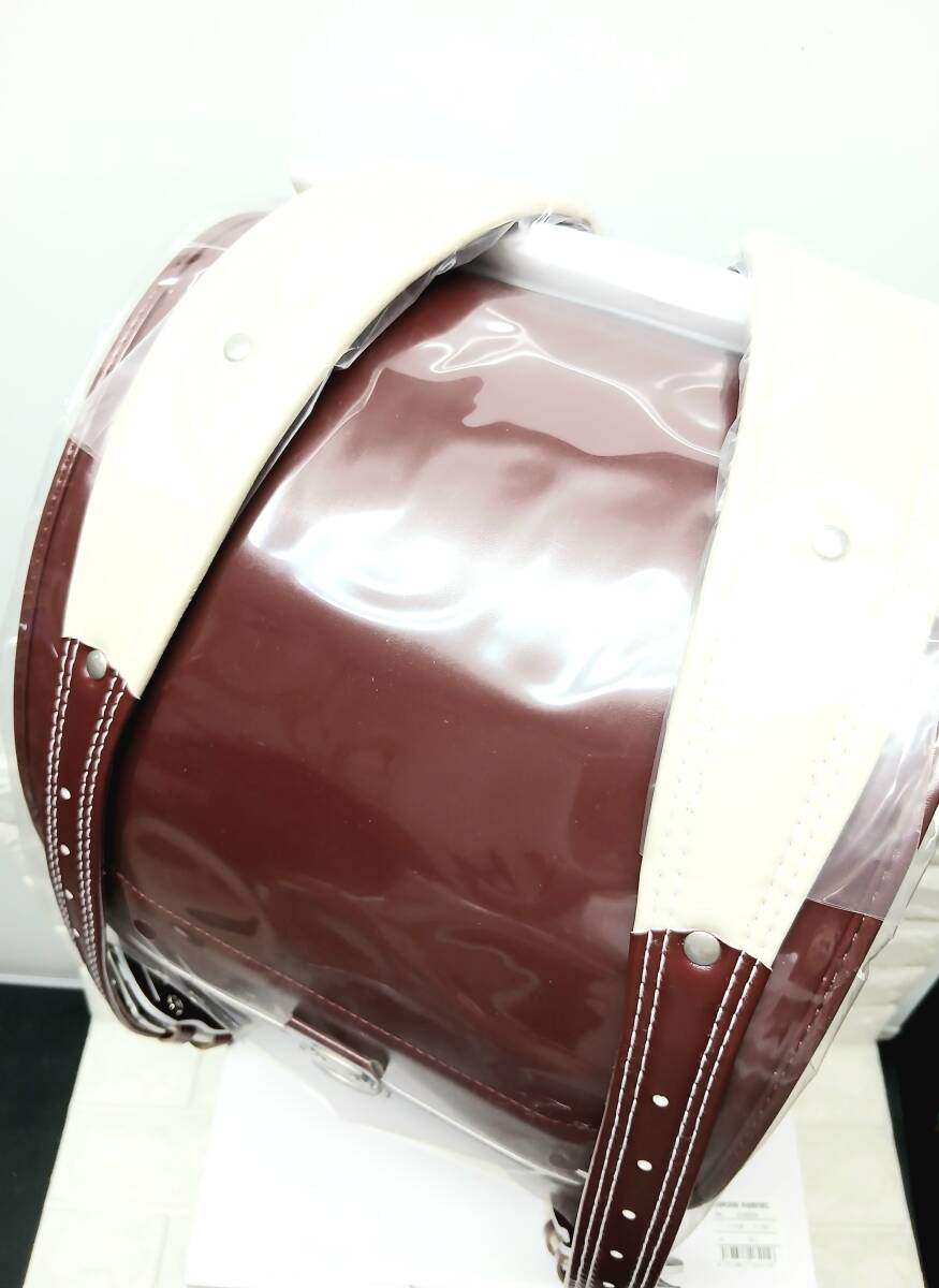 R012 ≪ 未使用・保管品 ≫ KOKUHO ランドセル A4対応 ベーシックレザー (ワイン) ハーフカバー 日本製_画像4