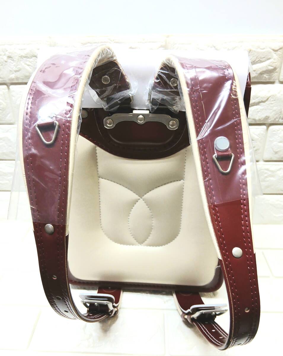 R012 ≪ 未使用・保管品 ≫ KOKUHO ランドセル A4対応 ベーシックレザー (ワイン) ハーフカバー 日本製_画像6