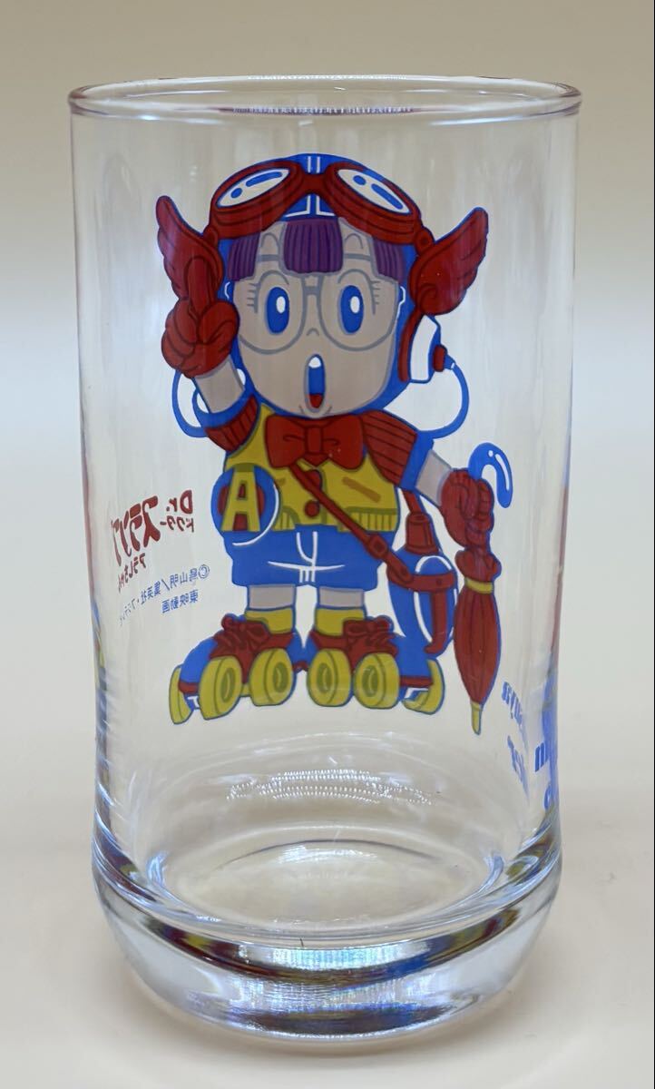  не использовался * Showa Retro * Dr. Slump Arale-chan * стакан *2 шт. комплект * три tsu стрела носорог da-* подлинная вещь 