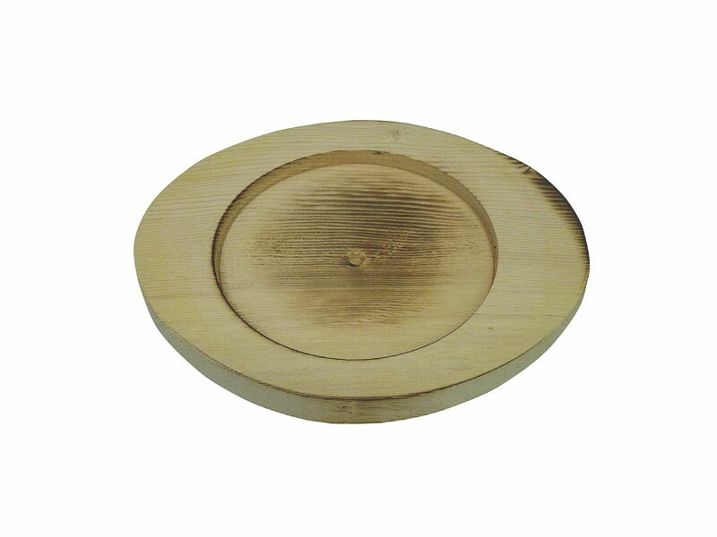カンダ 木製受け皿(焼目) MU-02 18～20cm用_画像1