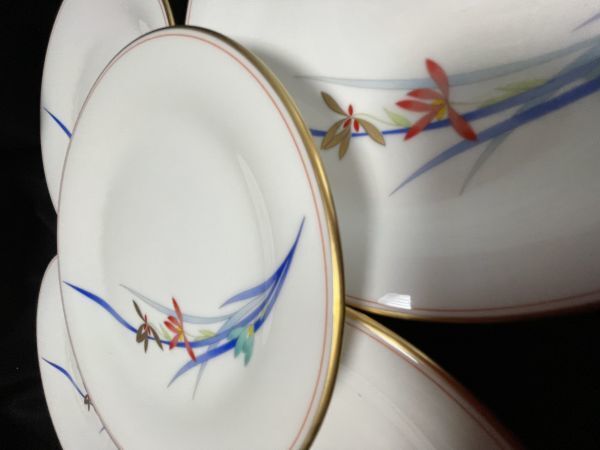 香蘭社　　レトロ感のある１７センチプレート　５枚_画像5