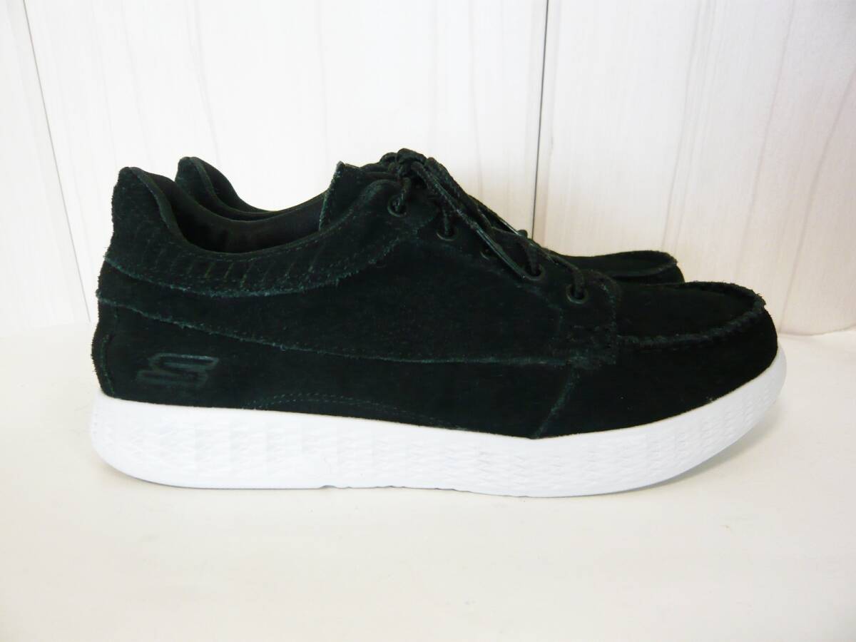 SKECHERS スケッチャーズ 本革 スエード レザー スニーカー 23.0cm ブラック レディース 女性用 スニーカー ウォーキングシューズ_画像4