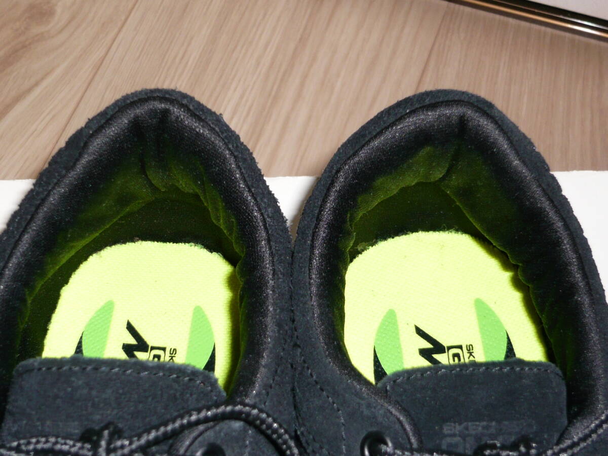SKECHERS スケッチャーズ 本革 スエード レザー スニーカー 23.0cm ブラック レディース 女性用 スニーカー ウォーキングシューズ_画像5