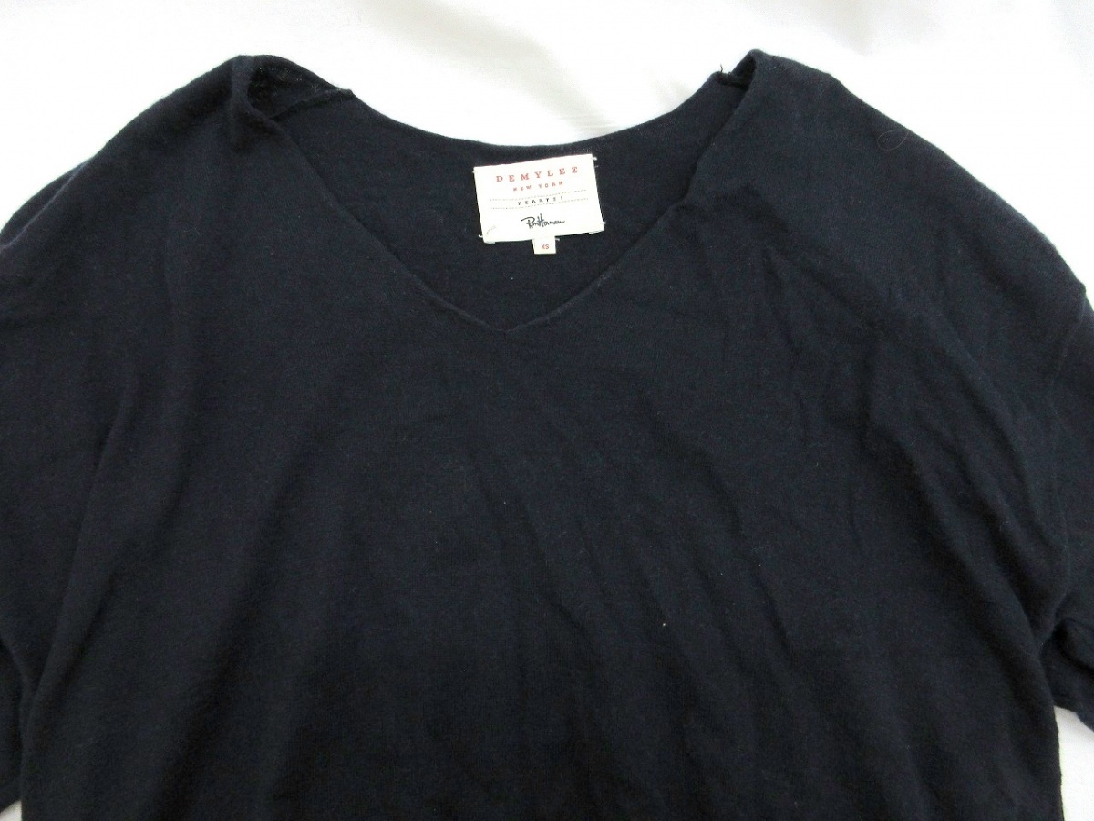 DEMYLEE Ron Herman デミリー ロンハーマン カットソー XS 211080211-1105 70%COTTON 30%CACHEMIRE Made in China_画像3