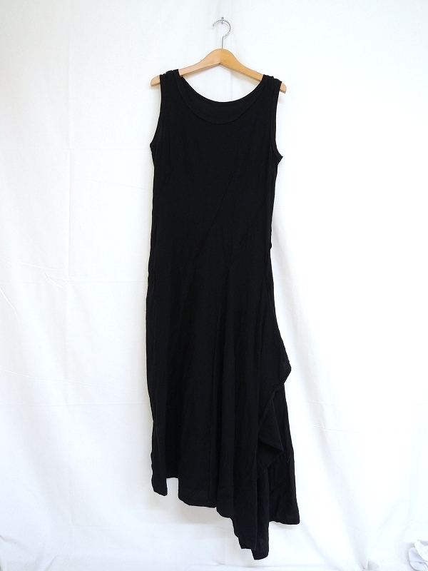 YOHJI YAMAMOTO NOIR ヨウジヤマモトノアール ノースリーブワンピース 1 NU-D01-001 ブラック 綿100%_画像1