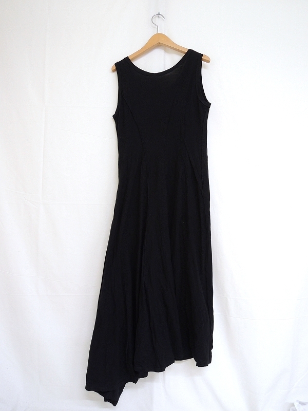 YOHJI YAMAMOTO NOIR ヨウジヤマモトノアール ノースリーブワンピース 1 NU-D01-001 ブラック 綿100%_画像2