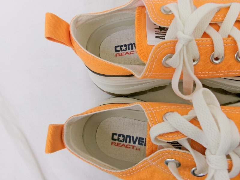 CONVERSE REACT コンバース リアクト 厚底スニーカー 靴 24cm 1SD275 オレンジ_画像7