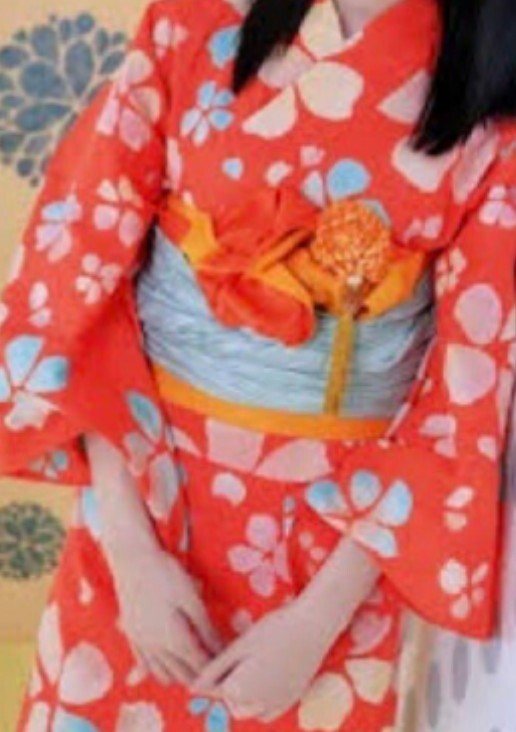 未使用品〉tsumori chisato ツモリチサト 浴衣 朱色 赤色 花柄