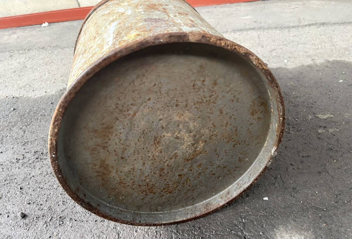 ミルク缶 中谷? 昭和35年刻印あり 昭和レトロ 金属製 牛乳 缶 インテリア アンティーク オブジェ 古い 古道具 古民具 コレクション /②_画像9