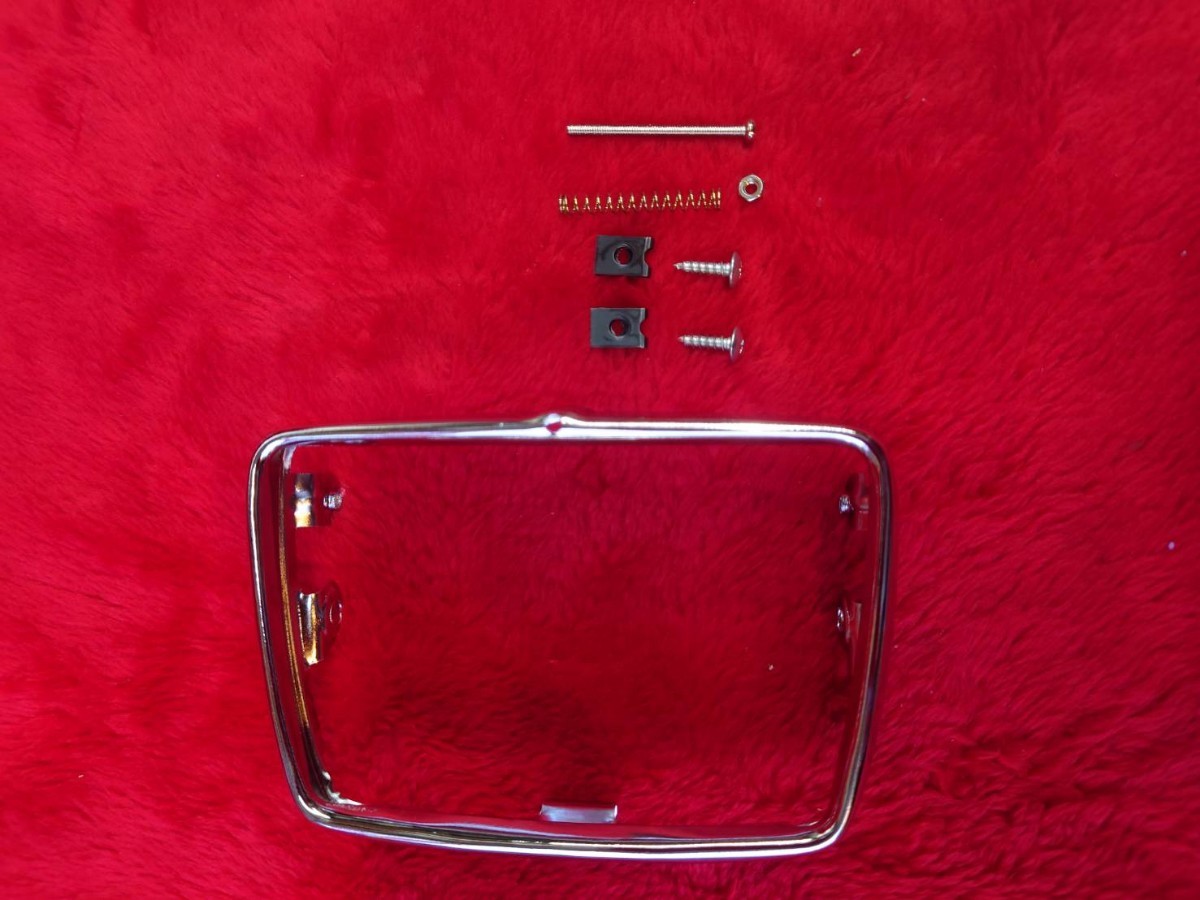 HONDA ホンダ 純正タイプ メッキライトカバー スーパーカブ カスタム C50 C70 (角型) ヘッドライト C90 リム SUPER CUB カブ主 の画像4