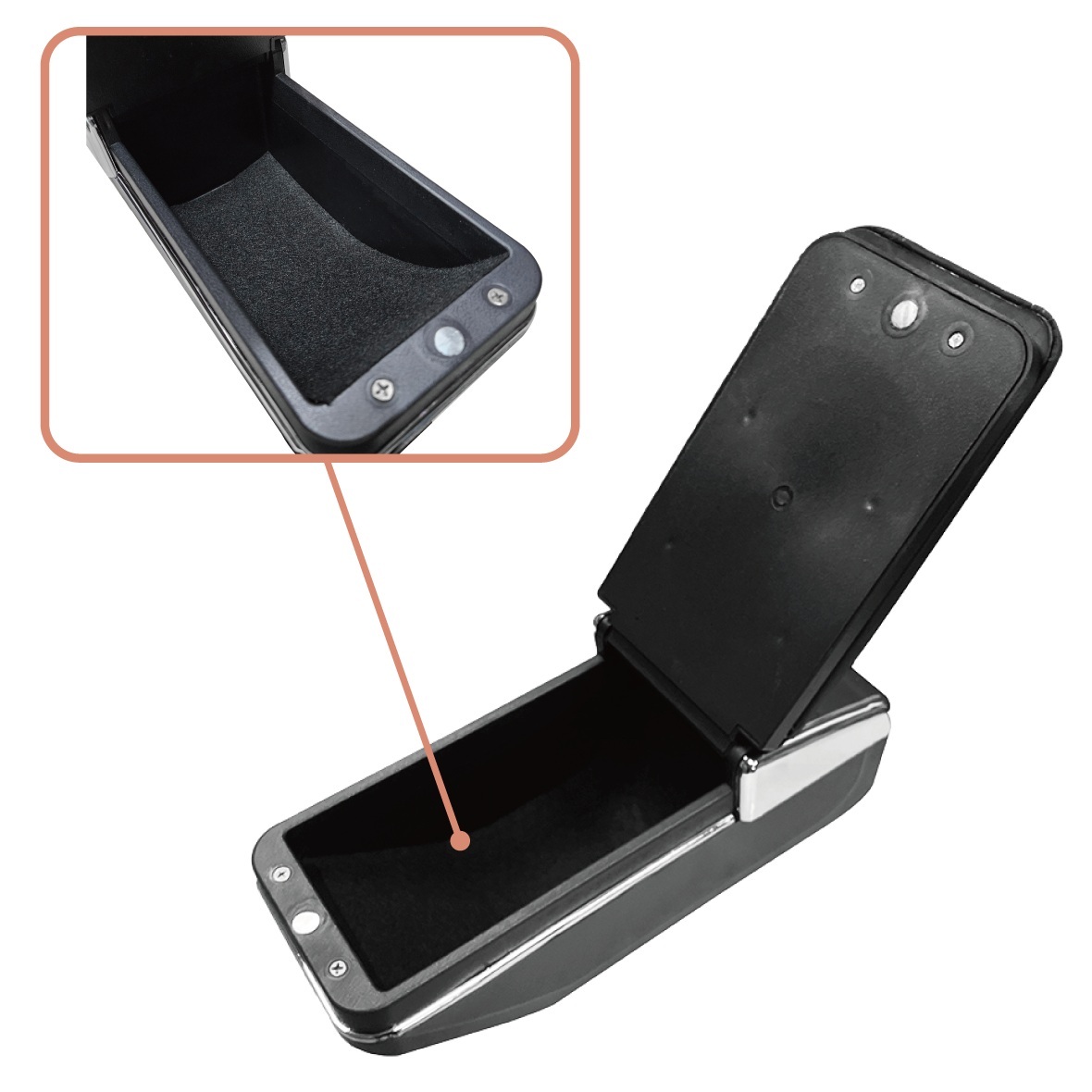 BMW ミニ mini R R50 R53 R55 R56 R57 R58 R59 アームレスト 後付け コンソールボックス ドリンクホルダー 小物 収納 トレイの画像4