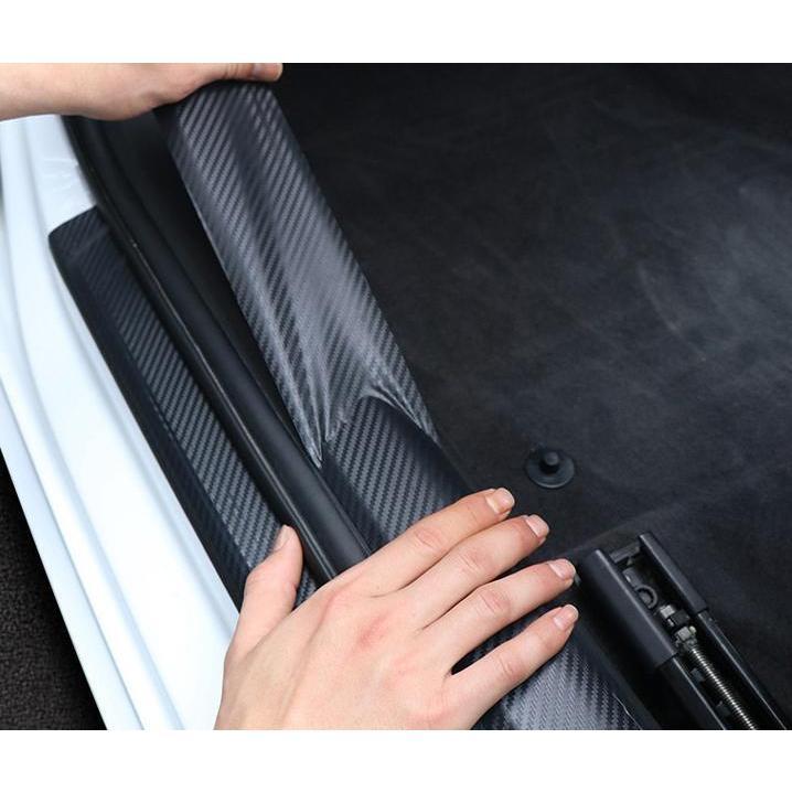 プロテクションフィルム 幅 5cm 3ｍ 車用 ドアフィルム 傷 汚れ 防止 保護 ドアエッジモール ステッカー ドアガード カーボン 黒 ブラック_画像2