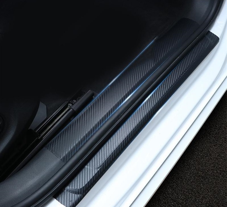 プロテクションフィルム 幅 5cm 3ｍ 車用 ドアフィルム 傷 汚れ 防止 保護 ドアエッジモール ステッカー ドアガード カーボン 黒 ブラック_画像4
