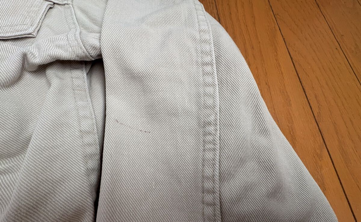 80's Levi's 70506-1022 USA製 ホワイトデニムジャケット 38_画像6