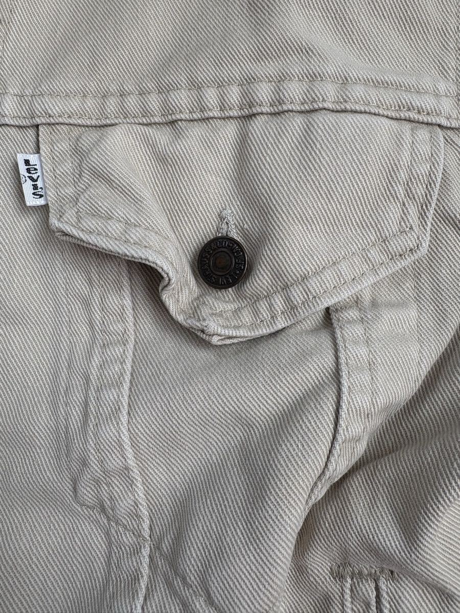 80's Levi's 70506-1022 USA製 ホワイトデニムジャケット 38_画像4