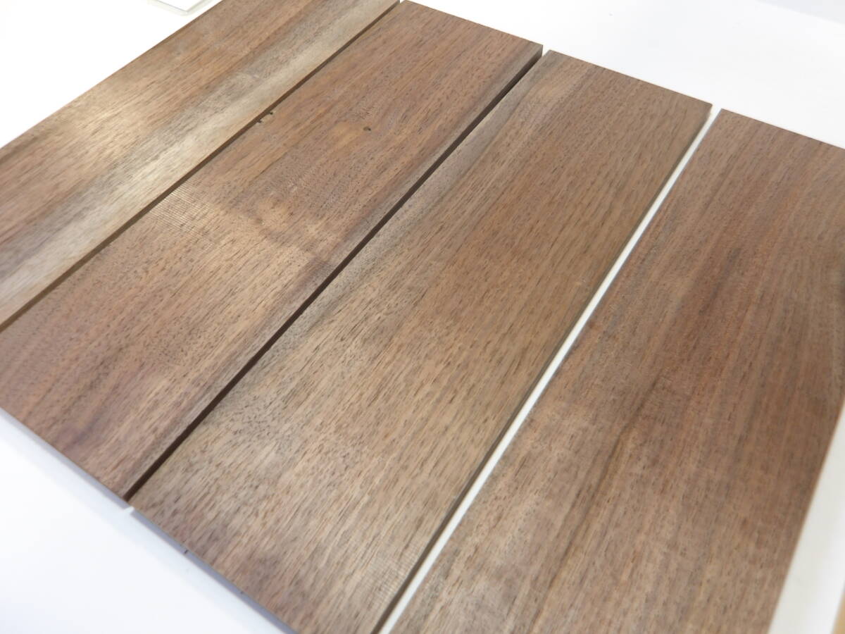 木っ端クラブ　★人気★　B級　ウォールナット　薄板　4枚入り　(厚約11mm 幅約120mm)　 4面プレーナー済　DIY ハンドメイド A143_画像2