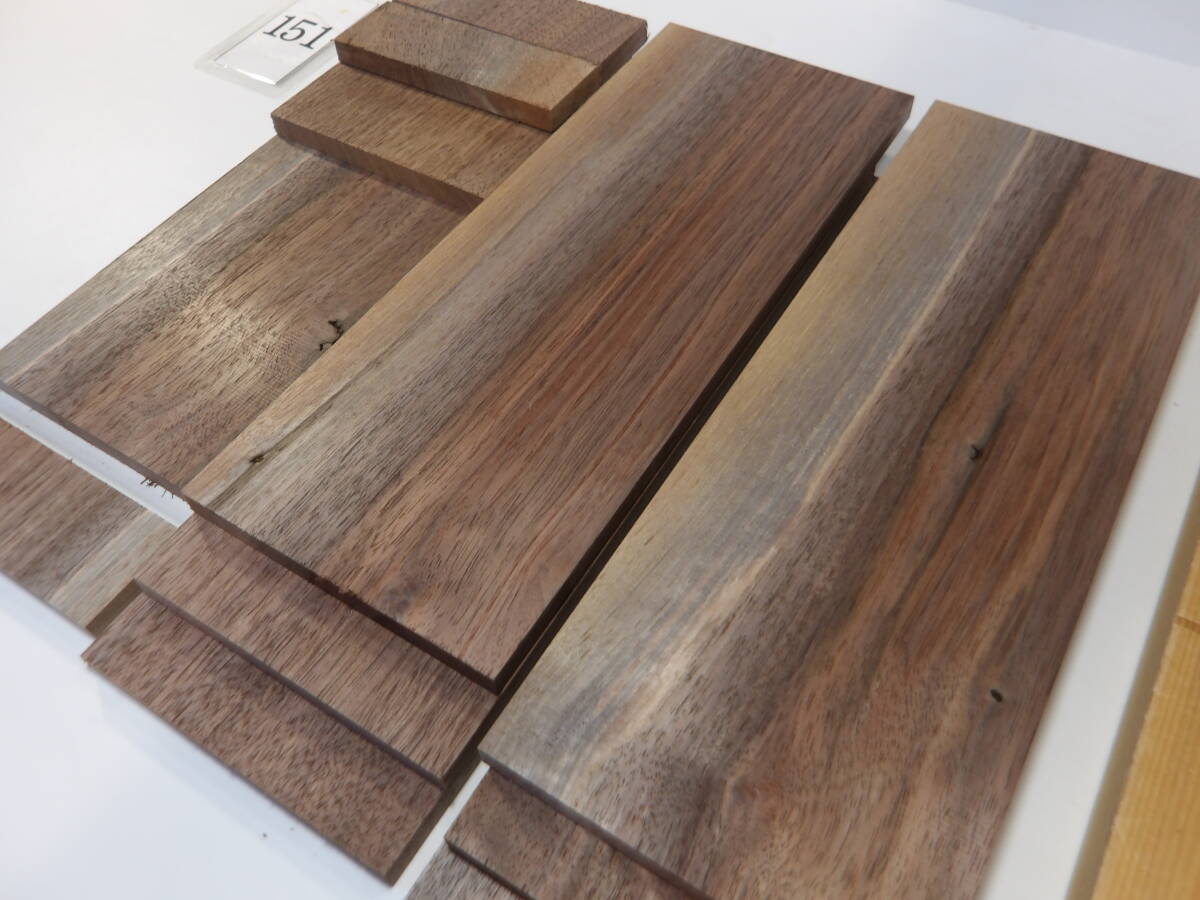 木っ端クラブ　★500円スタート★　B級　ウォールナット　薄板　端材　(厚約11mm 幅約120mm)　 4面プレーナー済　DIY ハンドメイド A151_画像8