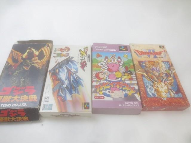 中古品 ゲーム スーパーファミコン ソフト 4点 ゴジラ怪獣大決戦 ドラゴンクエスト VI 等 グッズセット_画像1
