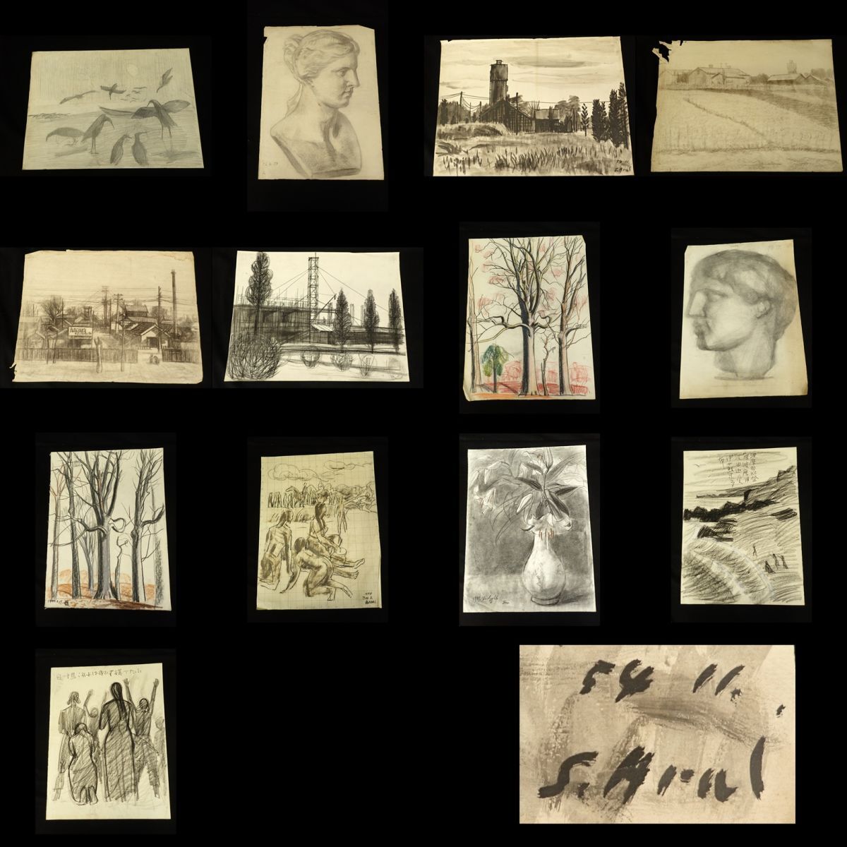 ◆絵画27 【真作】新井秀一郎まとめて10枚◆/消費税0円_画像1