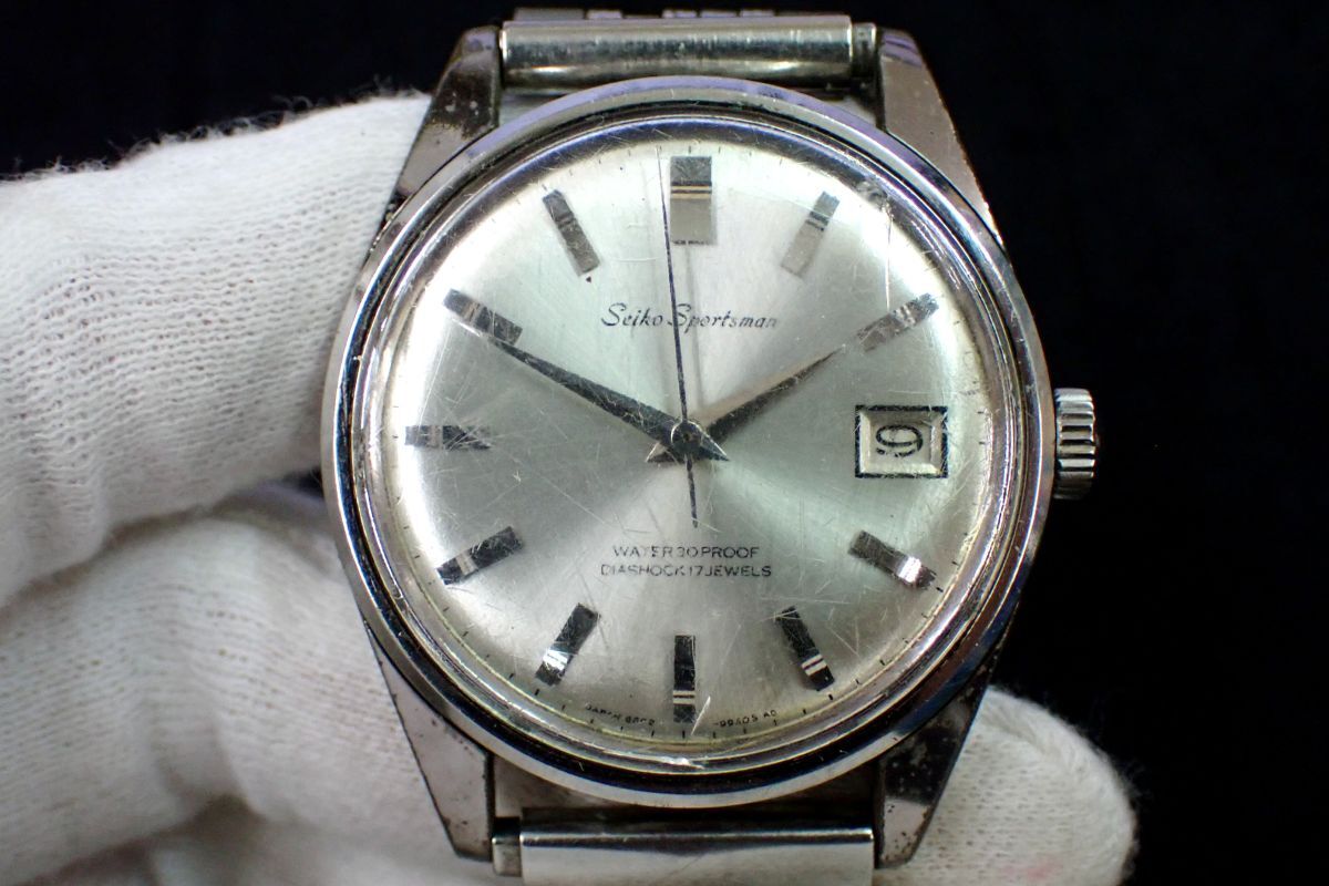 ▲腕時計248 SEIKO Sportsman セイコー スポーツマン▲6602-9981/シーホース/手巻き式/シルバー/消費税0円の画像2