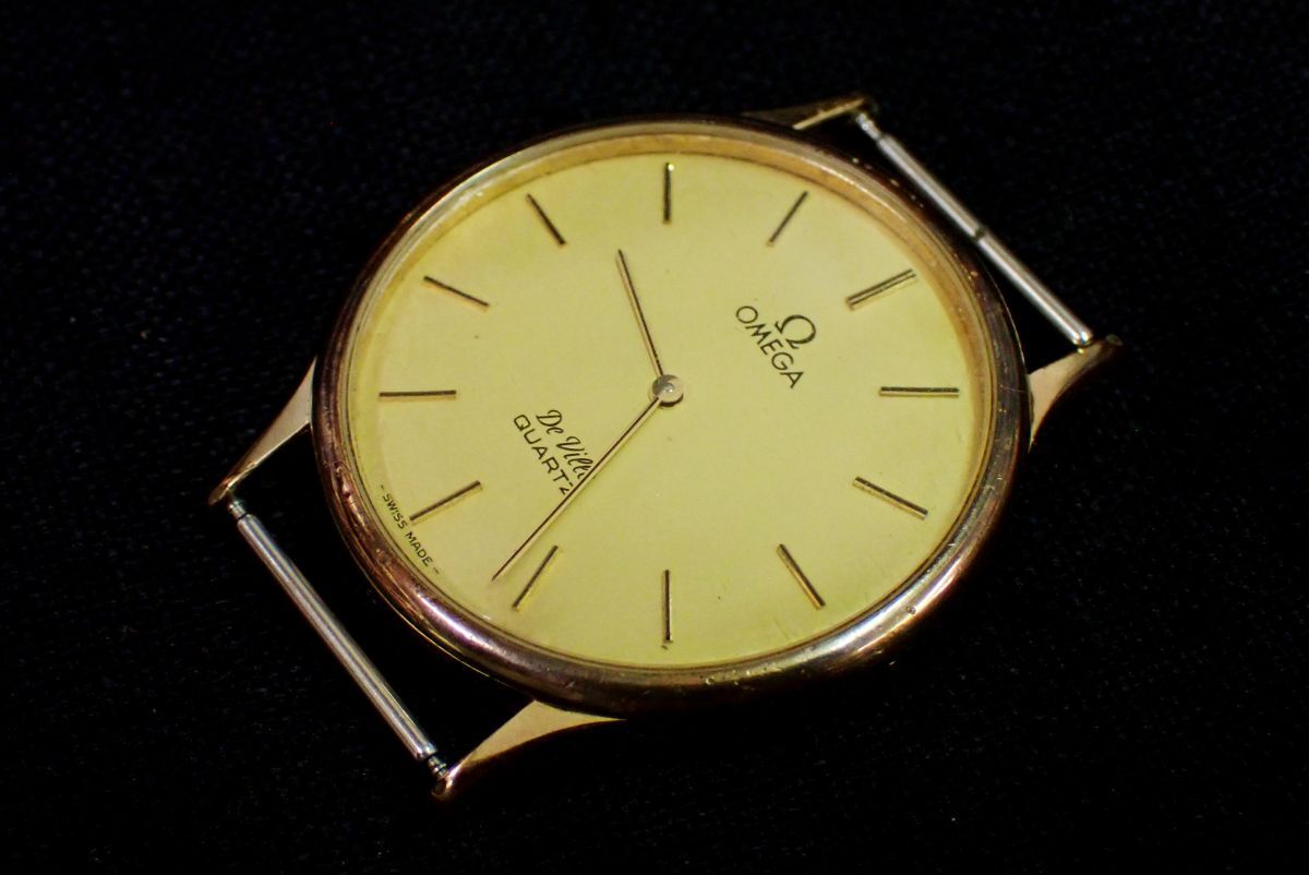 ▲腕時計251 OMEGA De ville オメガ デビル▲動作未確認/盤のみ/1365/ゴールド/プッシュリューズ/消費税0円の画像1