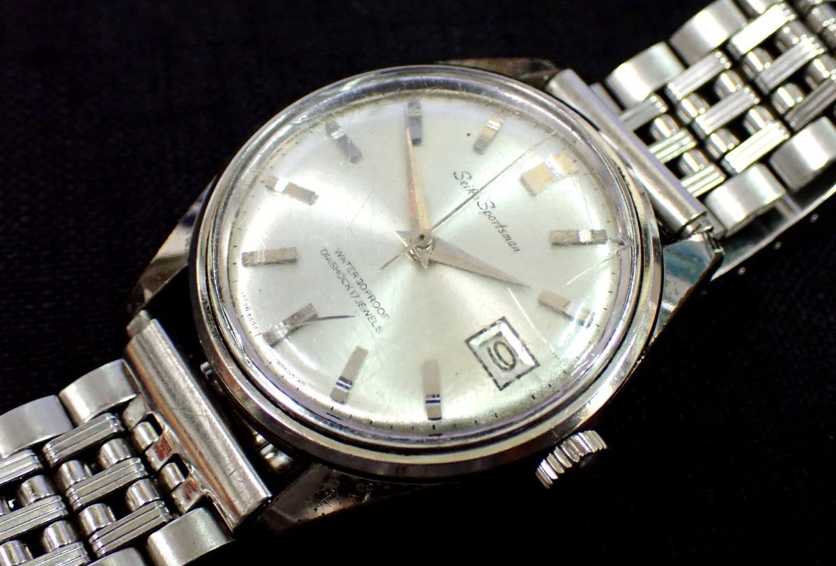 ▲腕時計248 SEIKO Sportsman セイコー スポーツマン▲6602-9981/シーホース/手巻き式/シルバー/消費税0円の画像1