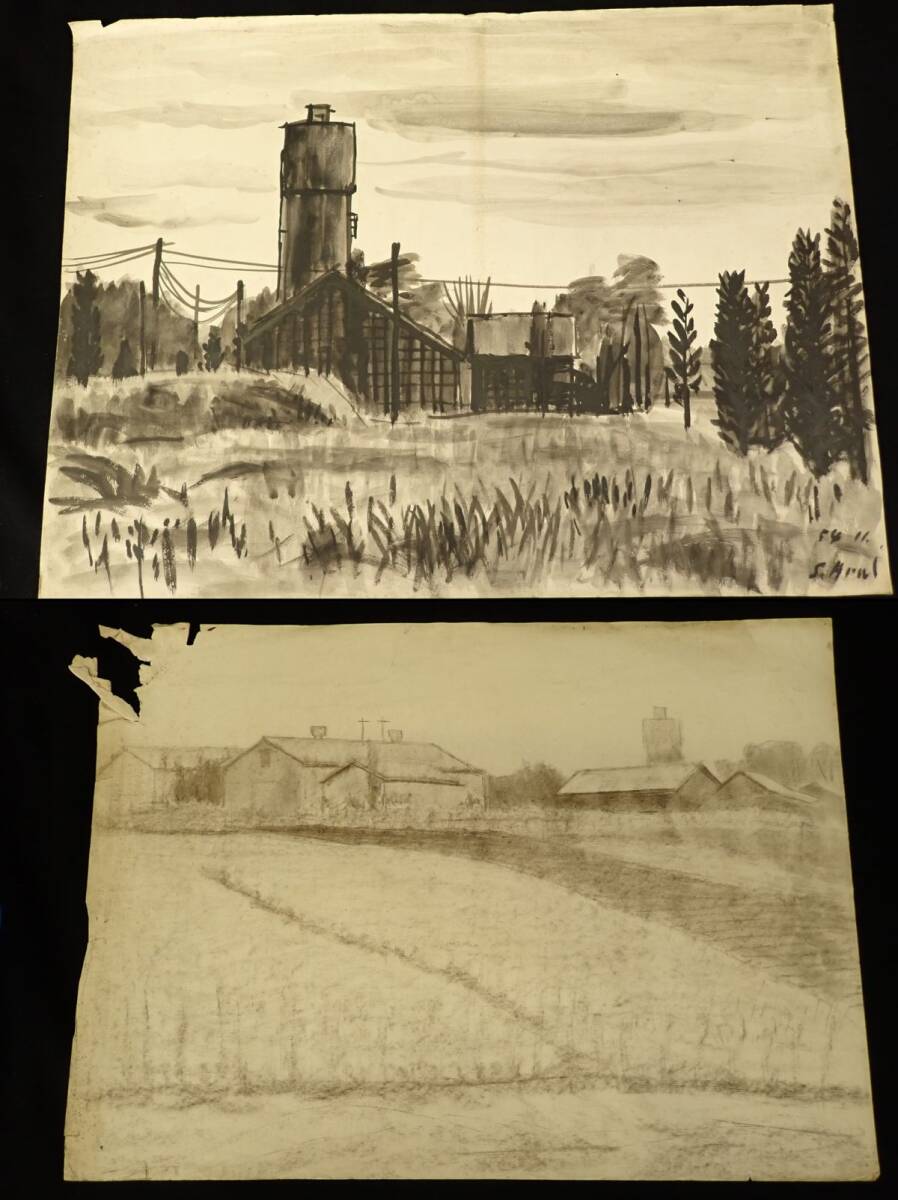 ◆絵画27 【真作】新井秀一郎まとめて10枚◆/消費税0円_画像3