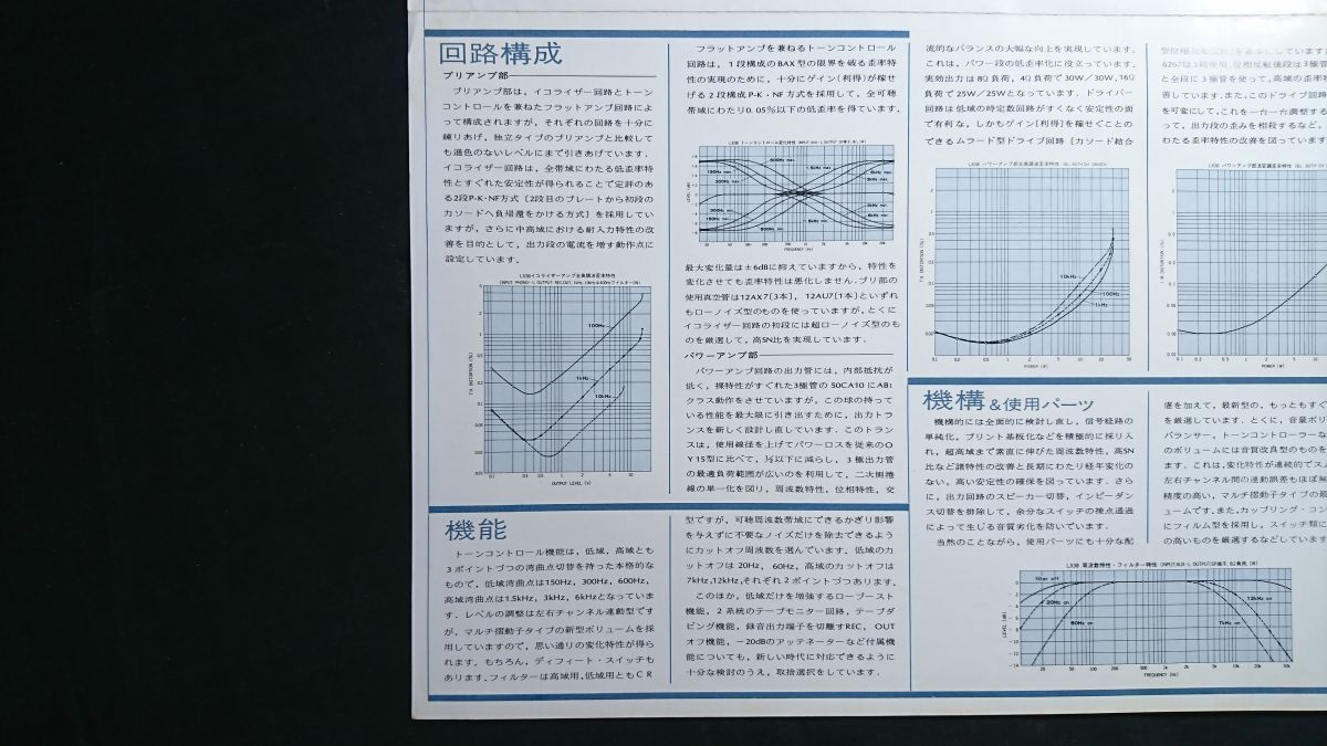 LAXMAN(ラックスマン)STEREO INTEGRATED AMPLIFIER(管球式 ステレオ インテグレーテッド アンプ) LX38 カタログ 1978年頃 ラックス株式会社_画像7