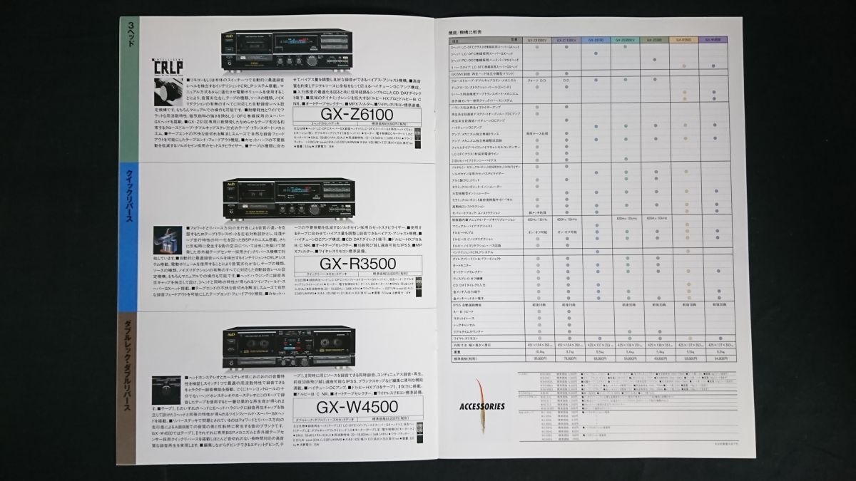 『A&D (アカイ&ダイヤトーン) カセットデッキ 総合カタログ1991年8』三菱・赤井電機/GX-Z6300EV/GX-Z5300/GX-Z9100EV/GX-Z7100EV/GX-Z6100_画像8