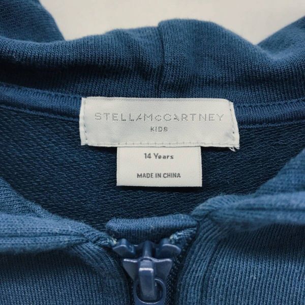 NZ1742●STELLA McCARTNEY : ステラロゴ ジップパーカー●14year●ネイビー 定価¥19800- フーディ サーキュラーロゴ_画像3