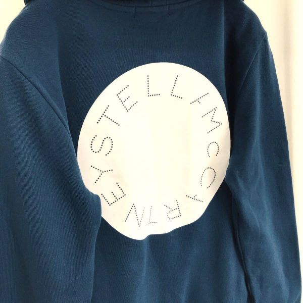 NZ1742●STELLA McCARTNEY : ステラロゴ ジップパーカー●14year●ネイビー 定価¥19800- フーディ サーキュラーロゴ_画像6